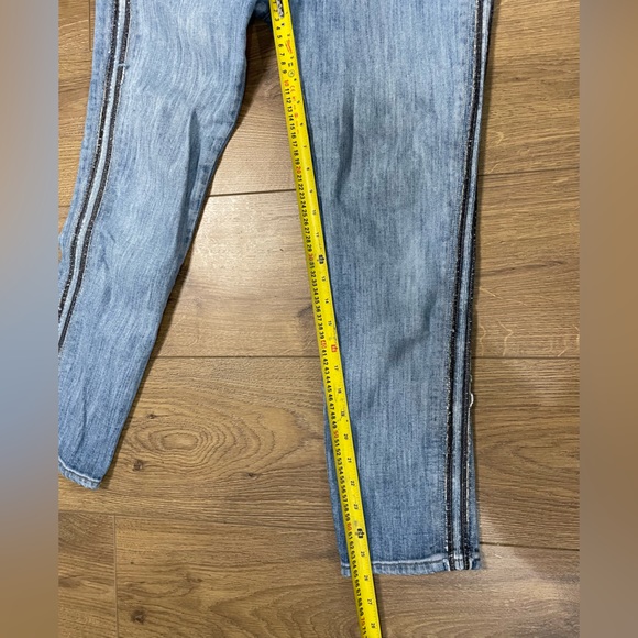 Brax Feel Good Vintage Denim Side Stitching Light Wash Jeans Cropped Ankle 30” - Picture 5 of 7